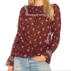 Joie Adrielle 100% Silk Floral top size xs